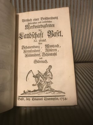 antiquarisches Buch – Daniel Bruckner – Versuch einer Beschreibung historischer und natürlicher Merkwürdigkeiten der Landschaft Basel. IX, X, XI, XII Stück in einem Band