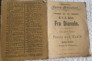 Fra Diavolo.  Wossidlo's Opern-Bibliothek. No 45