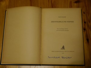 antiquarisches Buch – Bauer Hans – abenteuerliche Tiefsee