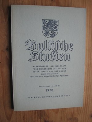 antiquarisches Buch – Gesellschaft für Pommersche Geschichte, Altertumskunde und Kunst  – Baltische  Studien.  Neue  Folge  Band 56 - 1970