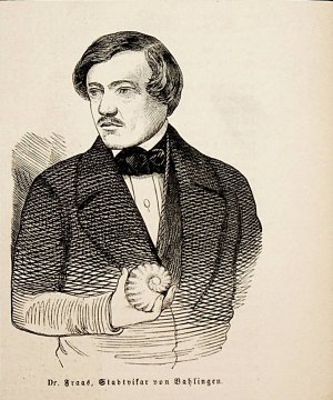 FRAAS, Oscar Friedrich von Fraas (1824-1897) deutscher Pfarrer, Naturforscher und Geologe