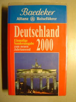 Deutschland 2000 - einmalige Sonderausgabe zum neuen Jahrtausend, Baedeker Reiseführer, Faltkarte ist vorhanden