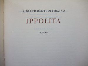 antiquarisches Buch – Alberto denti Di Pirajno – Ippolita