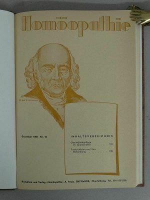 17 Jahrgangsbände gebunden HOMÖOPATHIE - Monatsschrift SCHWEIZ / ÖSTERREICH 1949 - 1966