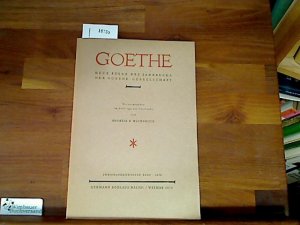 Goethe. Neue Folge des Jahrbuchs der Goethe-Gesellschaft, 32. Band