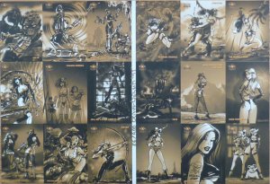 Toxic Babes Trading Cards - signierter und limitierter uncut sheet Nr.: 86/400