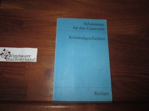 gebrauchtes Buch – Eckhard Finckh – Kriminalgeschichten: (Texte und Materialien für den Unterricht)