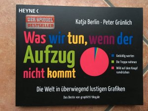 gebrauchtes Buch – Berlin, Katja; Grünlich – Was wir tun, wenn der Aufzug nicht kommt - Die Welt in überwiegend lustigen Grafiken Das Beste von graphitti-blog.de