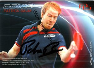 gebrauchtes Buch – Patrick Baum – Original Autogramm Patrick Baum Tischtennis Donic /// Autogramm Autograph signiert signed signee