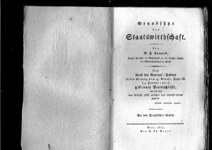 Grundsätze der Staatswirthschaft. Eine durch das National-Institut in der Sitzung vom 15. Rivose, Jahr IX (5. Januar 1801) gekröte Preisschrift