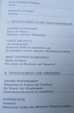 gebrauchtes Buch – Wolfgang Wunden  – Öffentlichkeit und Kommunikationskultur. Beiträge zur Medienethik. Band 2