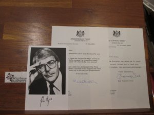 gebrauchtes Buch – Major, John britischer ex-Premier – Autogrammkarte John Major Primeminister UK