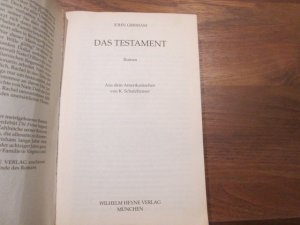 gebrauchtes Buch – Grisham, John und K – Das Testament