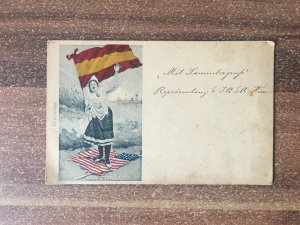 The Spanish-American war 1898 - Viva Espana - Es propiedad - patriotic postcard