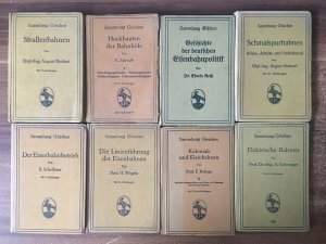 antiquarisches Buch – August Boshart et – Konvolut 8 x Sammlung Göschen - Eisenbahnen