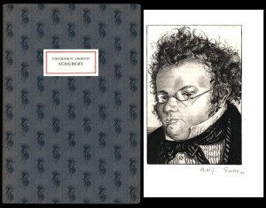 gebrauchtes Buch – Adorno, Theodor W – Schubert. Mit einer Original-Radierung von Rolf Escher.