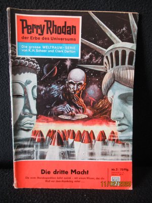 antiquarisches Buch – Clark Darlton – Die dritte Macht  Perry Rhodan Band 2, Erstauflage der Heftreihe !