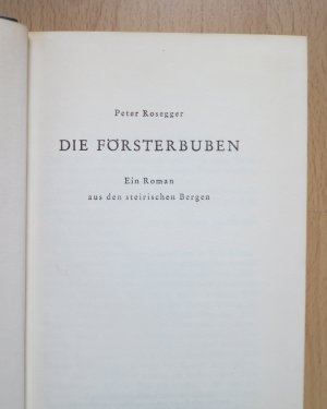 antiquarisches Buch – Peter Rosegger – Die Försterbuben