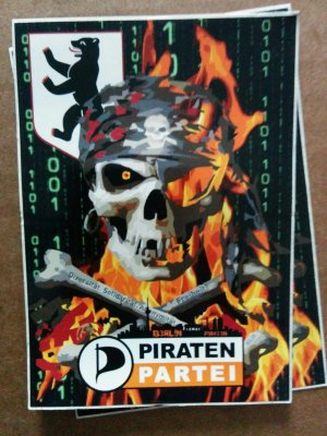 gebrauchtes Buch – Piratenpartei-Aufkleber von 2011, 13 Motive