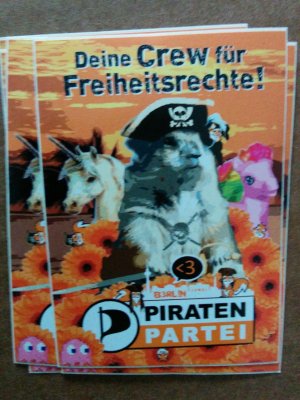 gebrauchtes Buch – Piratenpartei-Aufkleber von 2011, 13 Motive