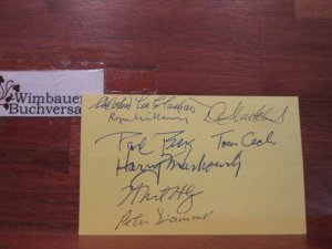 gebrauchtes Buch – Harry Markowitz, Paul Berg – Autographed Card 8 Nobel Prize Winners // Autogramm Autograph signiert signed signee