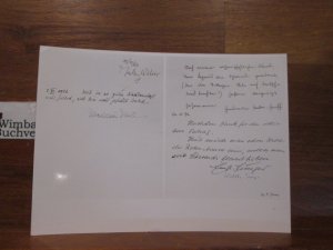 Photographie zweier Gästebuchseiten der Firma Karl Thomae 1972