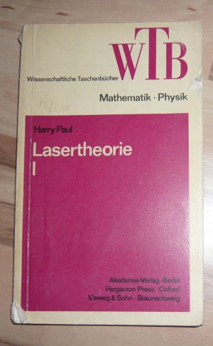 antiquarisches Buch – Harry Paul – Lasertheorie I