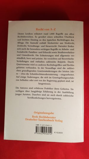 gebrauchtes Buch – Geiger, Harald; Mürbe – Beck'sches Rechtslexikon, 3. und letzte Auflage 2003