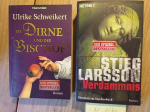 gebrauchtes Buch – Stieg Larsson + Ulrike Schweikert – 2 Krimis ( Taschenbücher )  " Verdammnis "  + " Die Dirne und der Bischof "