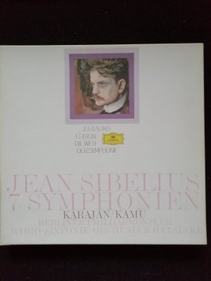 gebrauchter Tonträger – Karajan- Berliner Philharmoniker – Jean Sibelius, 7 Symphonien  ; dirigiert von  Karajan und  Kamu, 1973,Vinyl