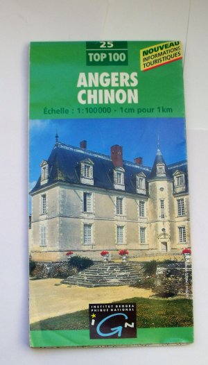 gebrauchtes Buch – Institut Geographique National  – Angers. Chinon, Èchelle : 1 : 100 000; La Carte Touristique Locale ( 25, Top 100; Nouveau: Informations Touristiques)