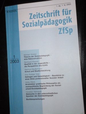 gebrauchtes Buch – Micha Brumlik  – Zeitschrift für Sozialpädagogik Heft 1, 2003