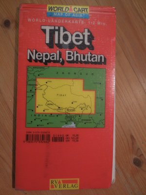 Tibet, Nepal, Bhutan . World-Länderkarte 1:2 Mio.