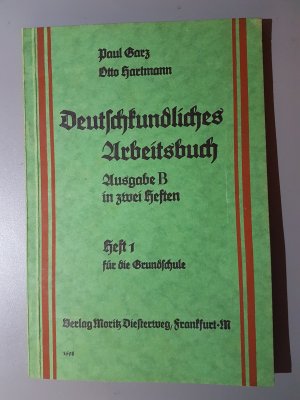 antiquarisches Buch – Hartmann Garz – Deutschkundliches Arbeitsbuch, Ausgabe B, Heft 1 für die Grundschule