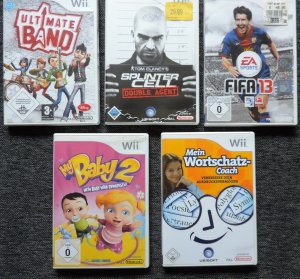 gebrauchtes Spiel – 5x Wii Sport Spiele mit MY BABY 2, ULTIMATE BAND, FIFA 13, Splinter Cell,...