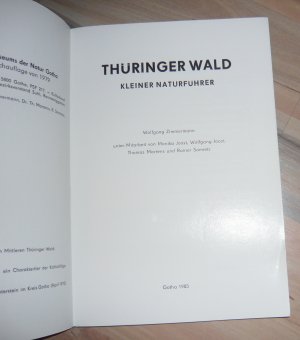 gebrauchtes Buch – Wolfgang Zimmermann – Thüringer Wald - Kleiner Naturführer