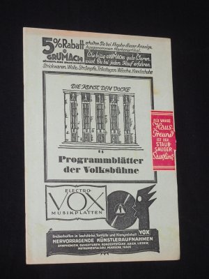 Programmblätter der Volksbühne, 4. Jgg., Heft 3, November 1928. Theater am Schiffbauerdamm 27. November 1928. DIE DREIGROSCHENOPER nach John Gay. Übersetzung […]