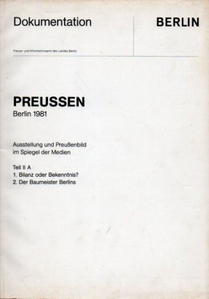 gebrauchtes Buch – Presse- und Informationsamt des Landes Berlin – Preussen Berlin 1981 2 Bände