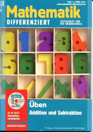 gebrauchtes Buch – pädagogisch-didaktische Fachzeitschrift – Mathematik differenziert 1/2013: ÜBEN - ADDITION UND SUBTRAKTION / mit Heft-CD