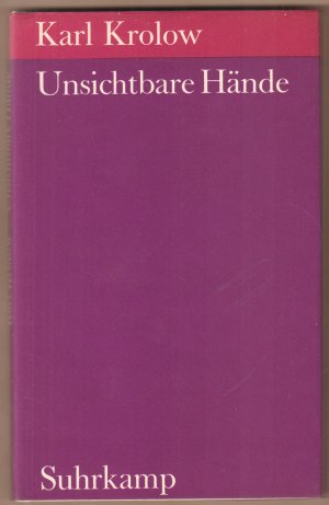 antiquarisches Buch – Karl Krolow – Unsichtbare Hände. Gedichte 1959-1962.