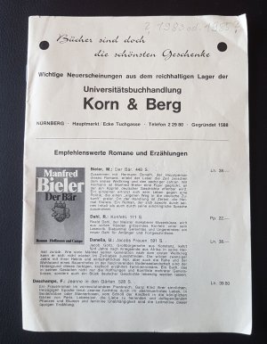 Katalog Universitätsbuchhandlung Korn & Berg 1983