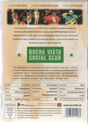 gebrauchter Film – Wim Wenders – Buena Vista Social Club (OmU)