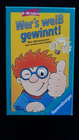 Wer's weiß, gewinnt! - ab 8 Jahren - für 3-10 Spieler - Spieldauer ca. 25 Minuten