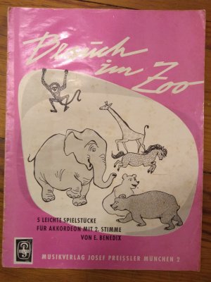 gebrauchtes Buch – E. Benedix – BESUCH IM ZOO - 5 leichte Spielstücke für Akkordeon-Solo (Ad Lib. Duo) mit 2. Stimme