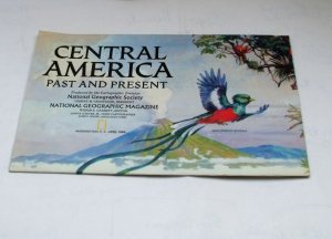 Central America: Past and Present: Map: Supplement to the National Geographic, April 1986, Page 466A, Vol. 169, No. 4: Central America