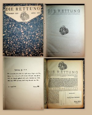 DIE RETTUNG. Blätter zur Erkenntnis der Zeit. 1. Jahrgang komplett Nummern 1-12/14 MIT 5 eigenhändigen Zeilen von Franz Blei