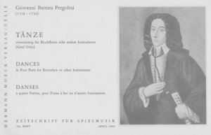 antiquarisches Buch – Pergolesi, Giovanni Battista – Zeitschrift für Spielmusik Heft: 252. TÄNZE vierstimmig für Blockflöten oder andere Instrumente (Gerd Ochs).