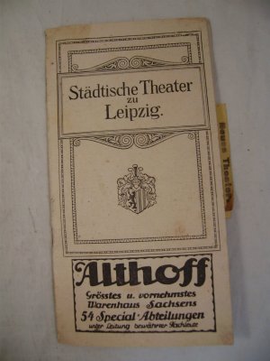 Städtische Theater zu Leipzig: Anzeiger von 1916/1917