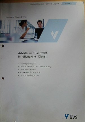 gebrauchtes Buch – Bayerische Verwaltungsschule (BVS)  – Arbeits- und Tarifrecht im öffentlichen Dienst (Band 12)