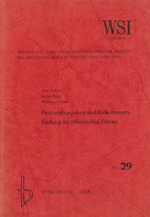 Personalausgaben und Einkommensfindung im öffentlichen Dienst. (WSI-Studie zur Wirtschafts- und Sozialforschung Nr. 29).